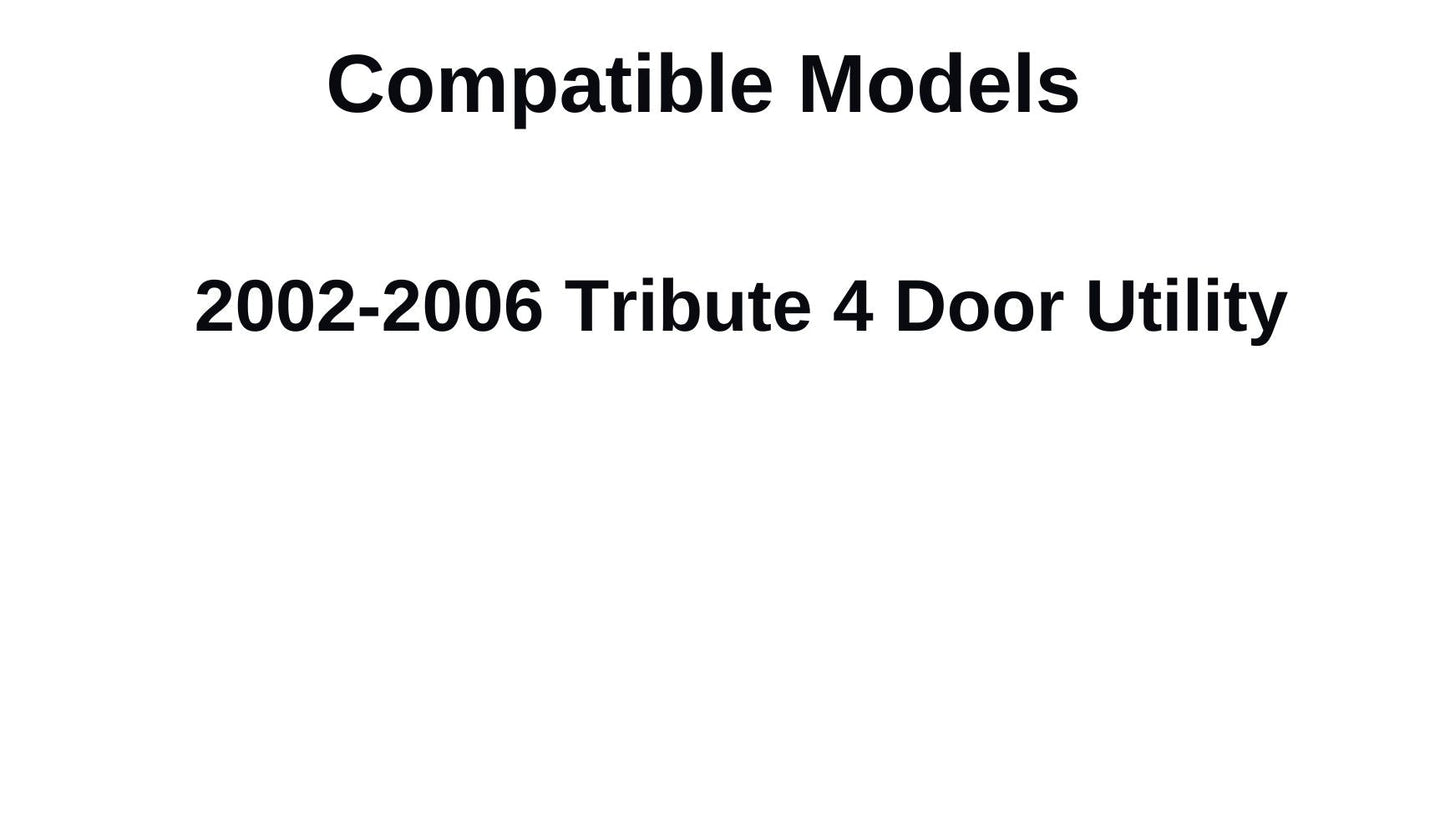 Driver Left Side Quarter Window Glass Compatible with Mazda Tribute 2002-2006 Models
