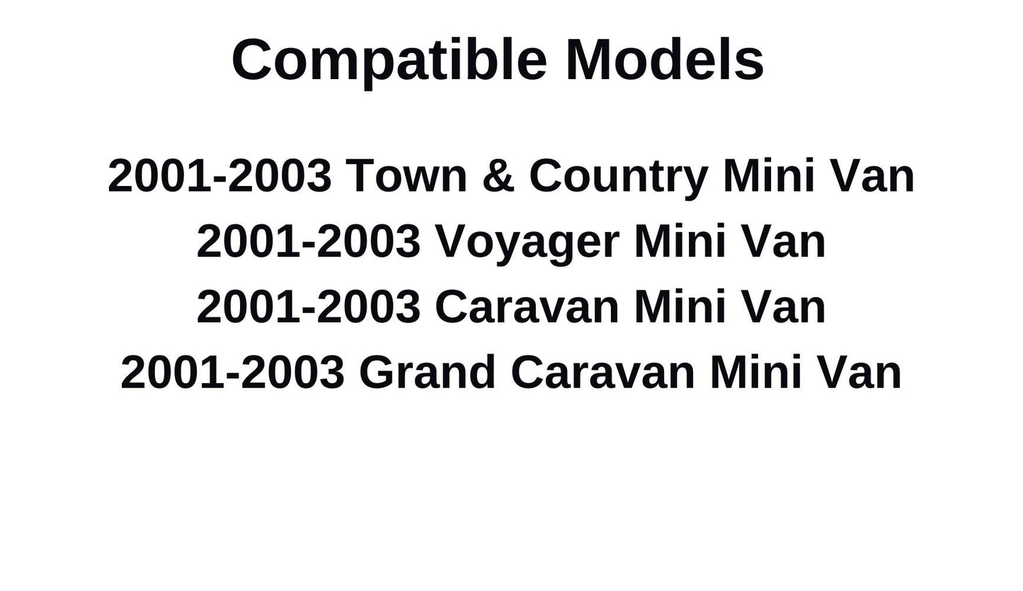 Heated Back Tailgate Window Back Glass Compatible with Chrysler Town & Country/Chrysler Voyager/Dodge Caravan/Dodge Grand Caravan 2001-2003 Models