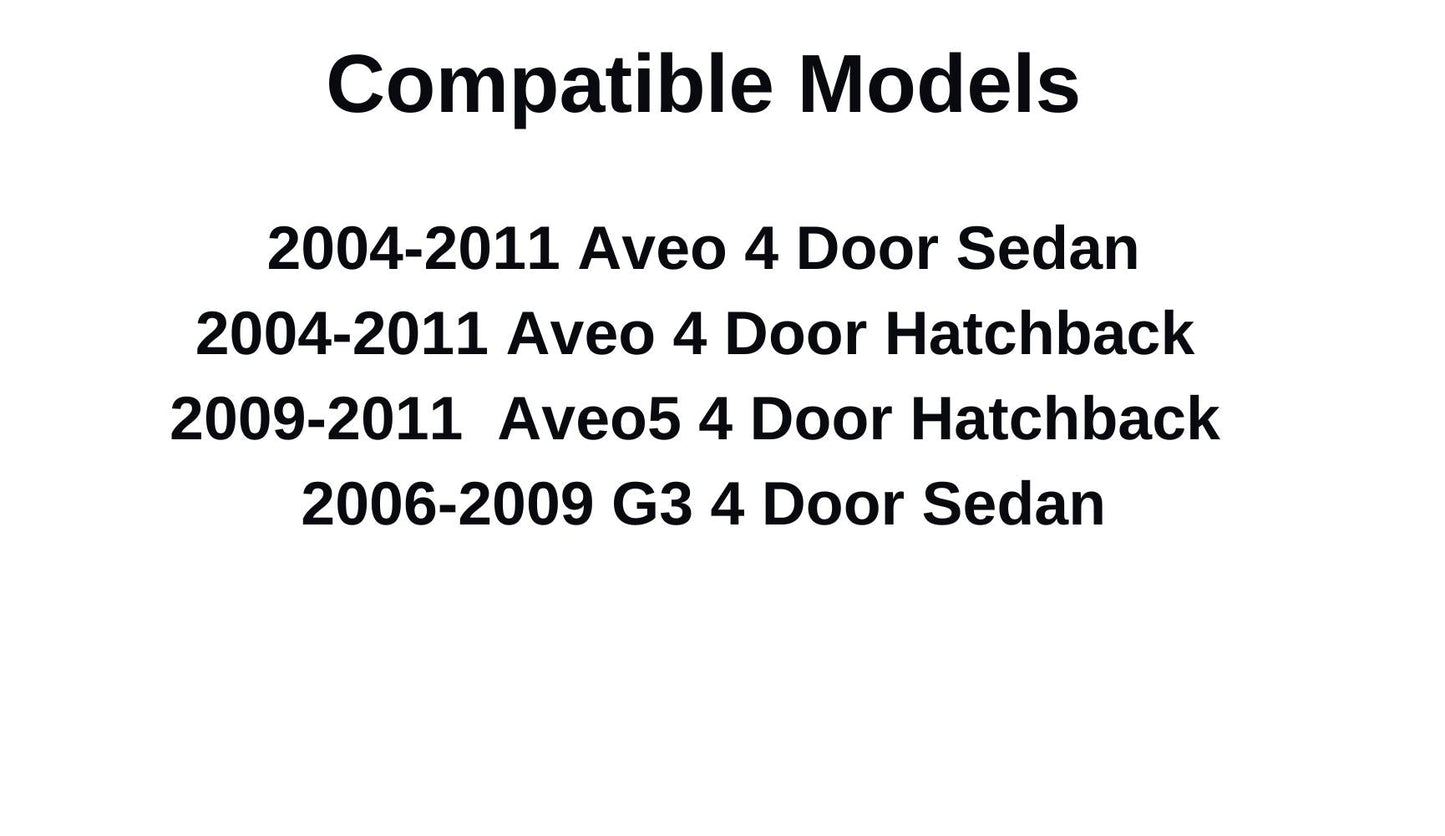 Driver Left Side Front Door Window Door Glass Compatible with Chevrolet Aveo & Aveo5 2009-2011 Models/Pontiac G3 2006-2009 Models