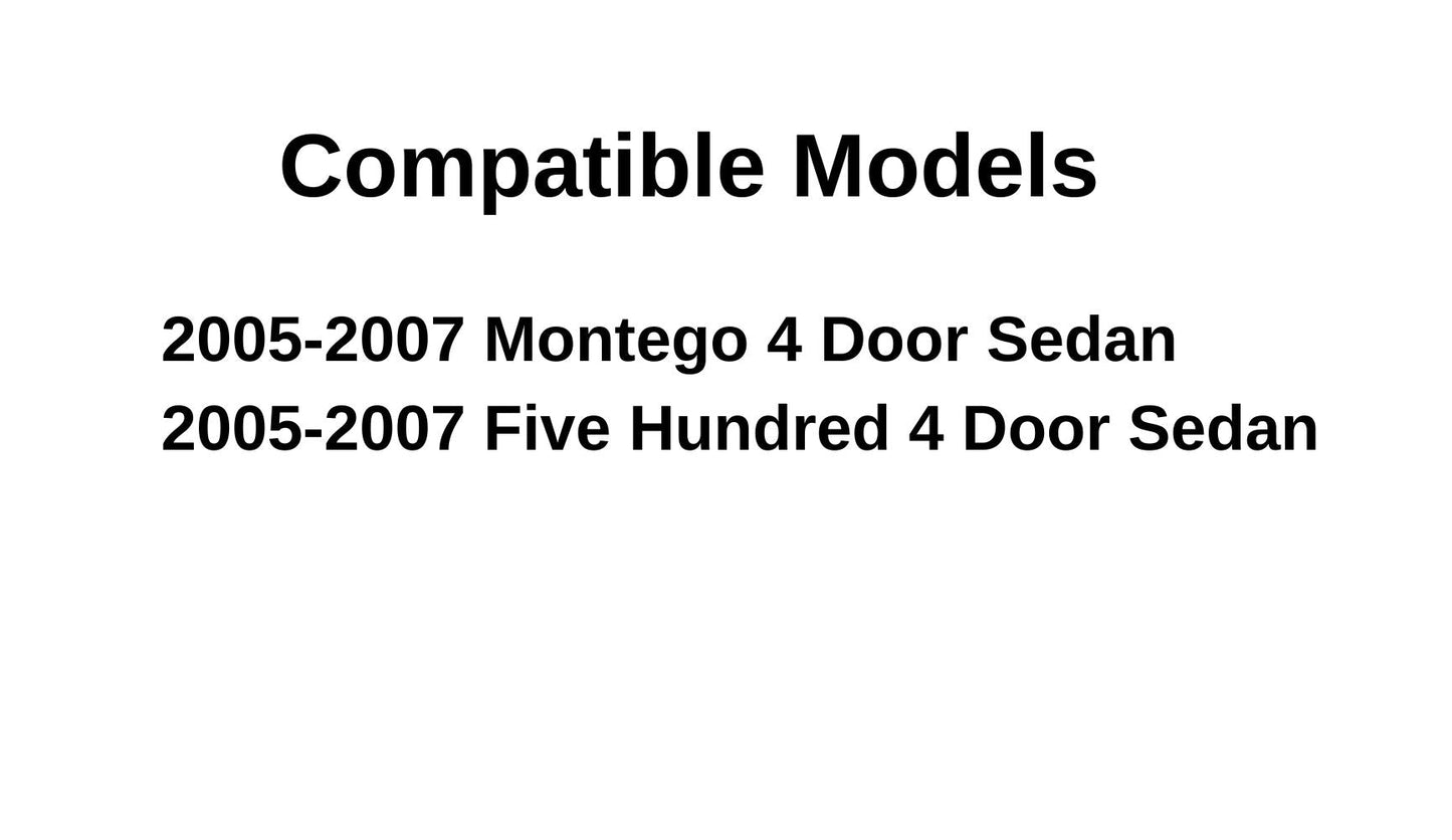 Driver Left Side Front Door Window Door Glass Compatible with Ford Five Hundred 2005-2007 & Taurus 2008-2009/Mercury Montego 2005-2007 & Sable 2008-2009 4 Door Sedan Models