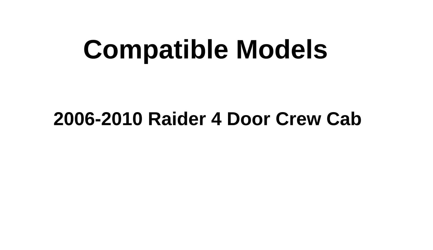 Passenger Right Side Rear Door Window Door Glass Compatible with Mitsubishi Raider 4 Door Crew Cab 2006-2010 Models