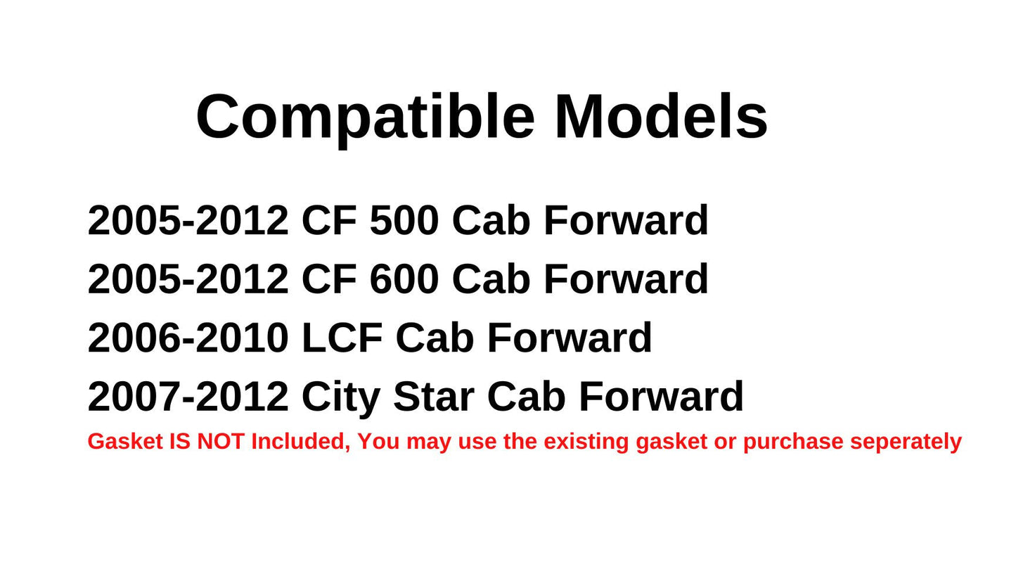 Glass Only W/O Gasket Back Window Back Glass Compatible with Ford LCF 2006-2010 & International Harvester/Navistar CF500 CF600 CityStar 2005-2012 Models