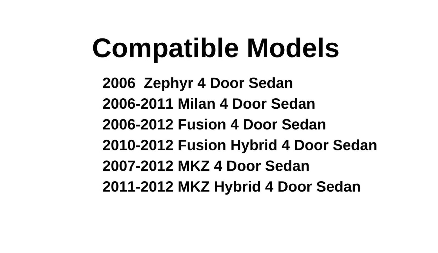 Passenger Right Side Rear Vent Window Vent Glass Compatible with Lincoln MKZ 4 Door Sedan 2007-2012 Models