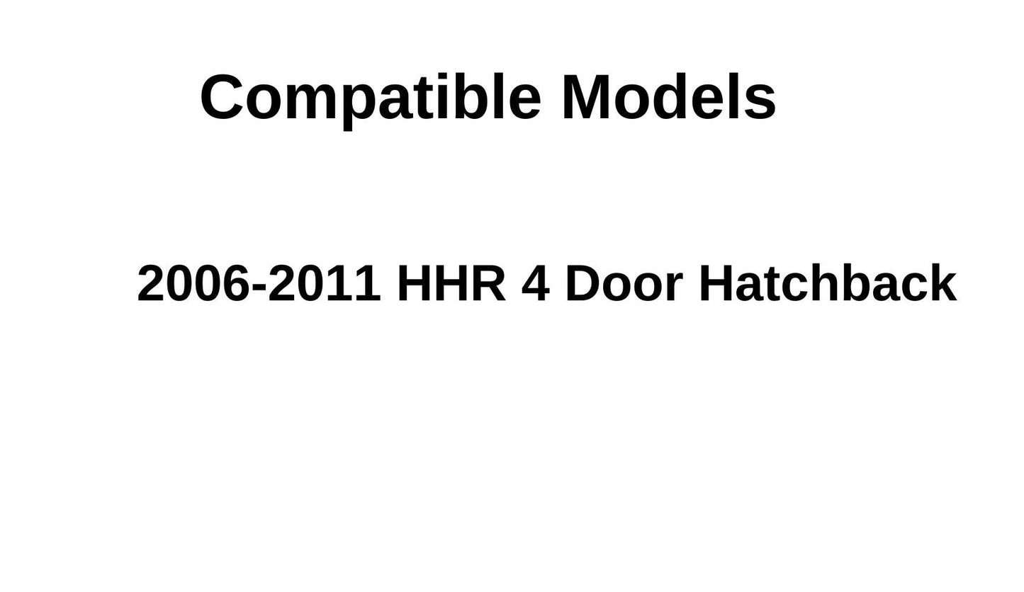 Passenger Right Side Quarter Window Quarter Glass Compatible with Chevrolet HHR 2006-2011 Models