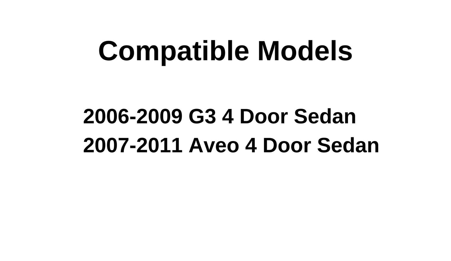 Heated Back Window Back Glass Compatible with Pontiac G3 2006-2009 4 Door Sedan Models/Chevrolet Aveo 2007-2011 4 Door Sedan Models