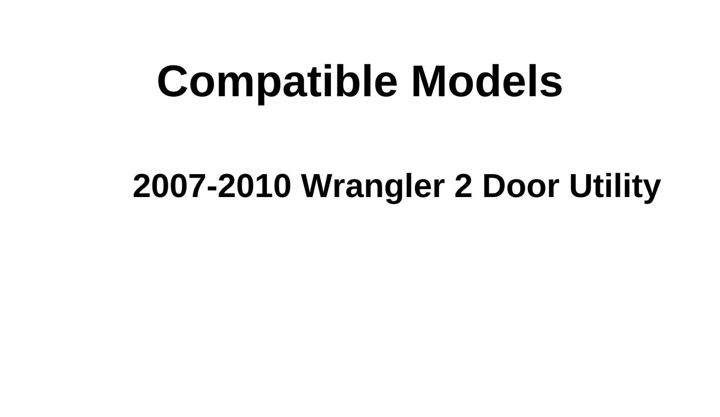 Driver Left Side Quarter Window Quarter Glass Compatible with Jeep Wrangler 2 Door Utility 2007-2010 Models