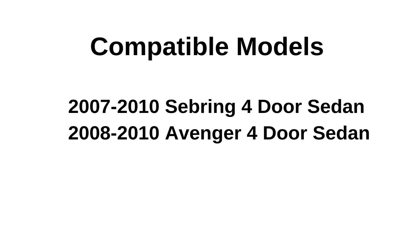 Passenger Right Side Front Door Window Door Glass Compatible with Chrysler Sebring/Dodge Avenger 2007-2010 Models