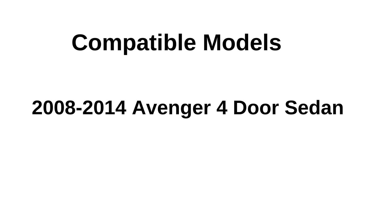 Driver Left Side Rear Door Window Door Glass Compatible with Dodge Avenger 4 Door Sedan 2008-2010 Models