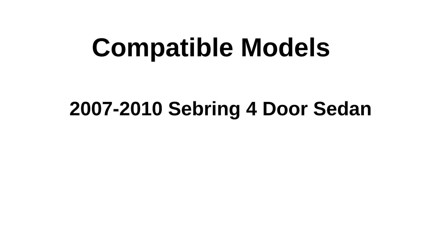 Back Window Rear Glass Heated Compatible with Chrysler Sebring 4 Door Sedan 2007-2010