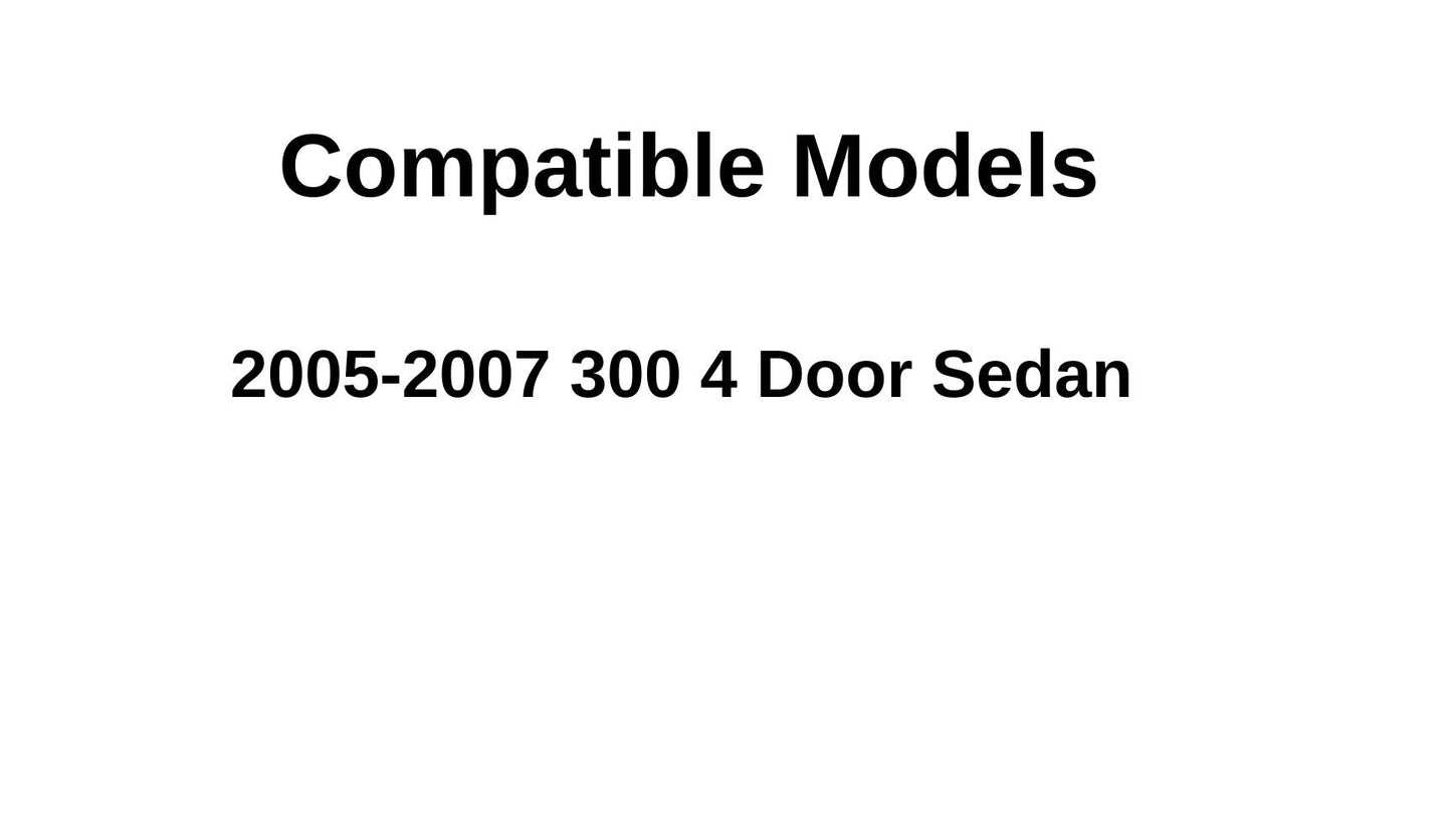 Heated Back Window Back Glass Compatible with Chrysler 300 2005-2007 Models