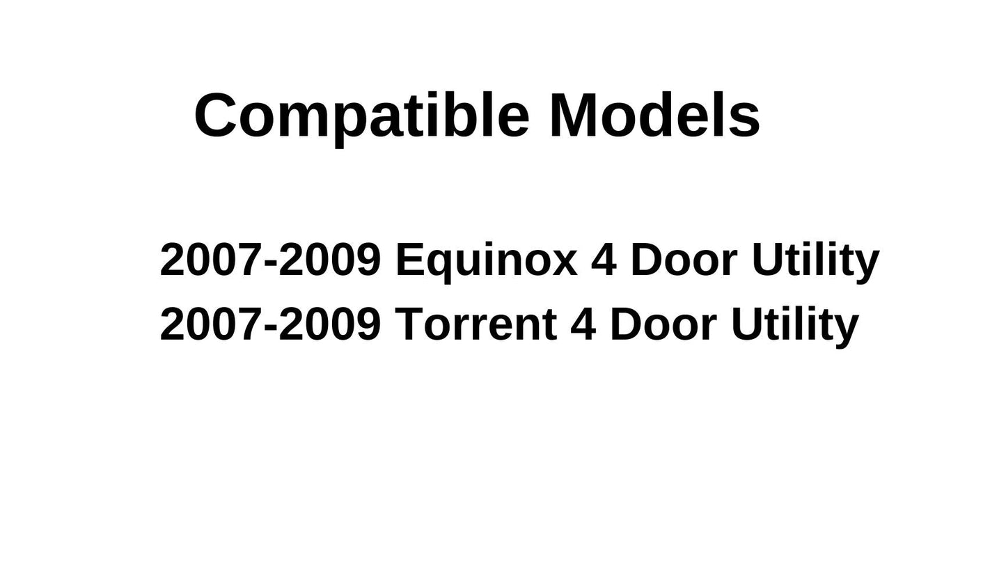 Driver Left Side Quarter Window Quarter Glass Compatible with Chevrolet Equinox / Pontiac Torrent 2007-2009 Models