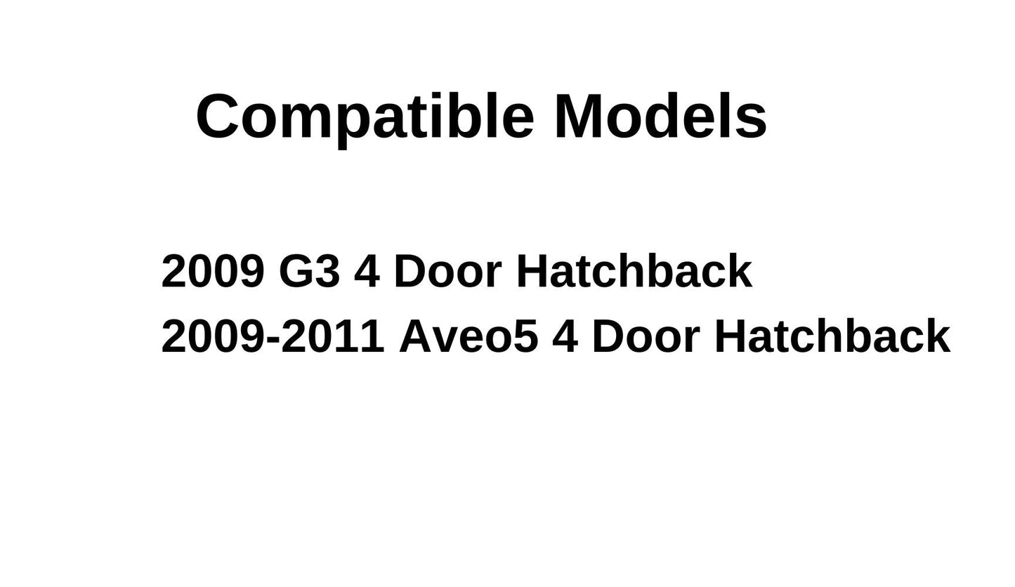 Heated Back Window Back Glass Compatible with Chevrolet Aveo5/Pontiac G3 2009-2011 4 Door Hatchback Models