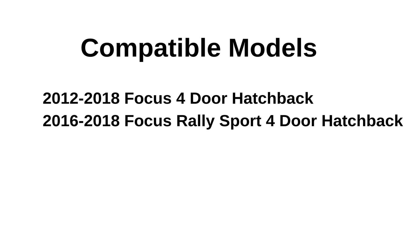 Black Moulding Style Passenger Right Side Quarter Window Quarter Glass Compatible with Ford Focus/Focus Rally Sport 4-Door Hatchback 2012-2018 Models