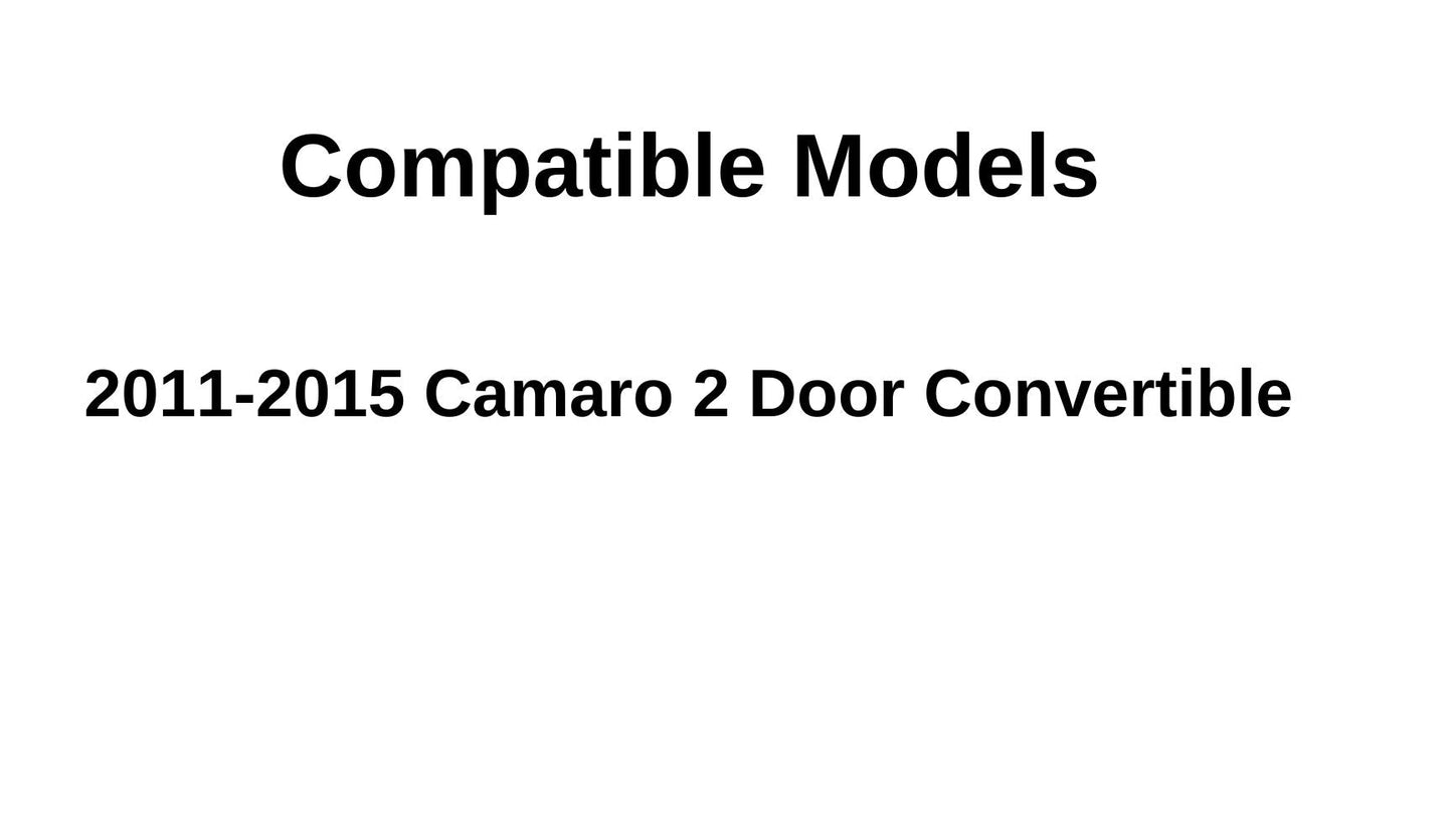 Driver Left Side Door Window Door Glass Compatible with Chevrolet Camaro 2 Door Convertible 2011-2015 Models