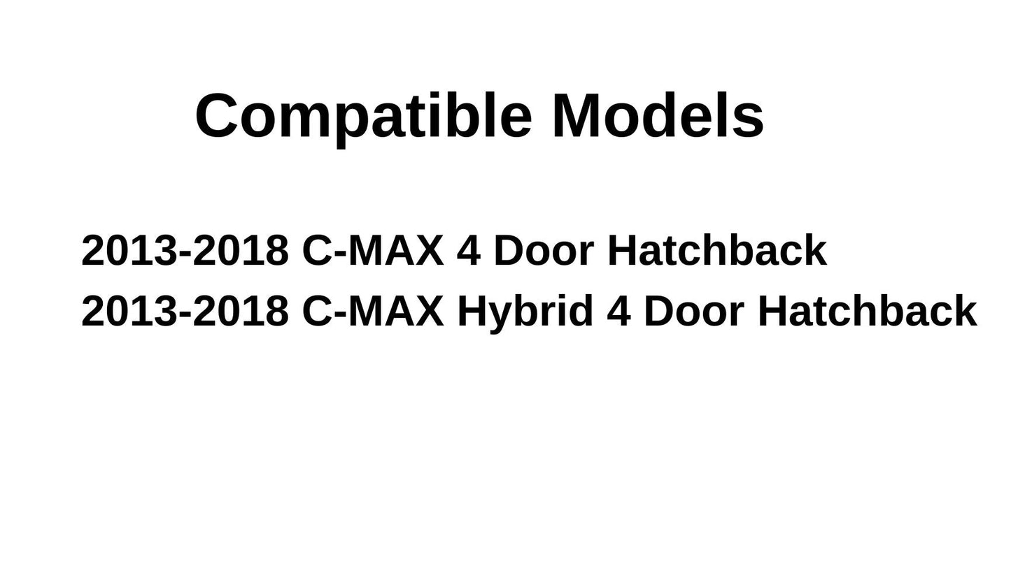 Passenger Right Side Rear Door Window Door Glass Compatible with Ford C-MAX 2013-2018 Models