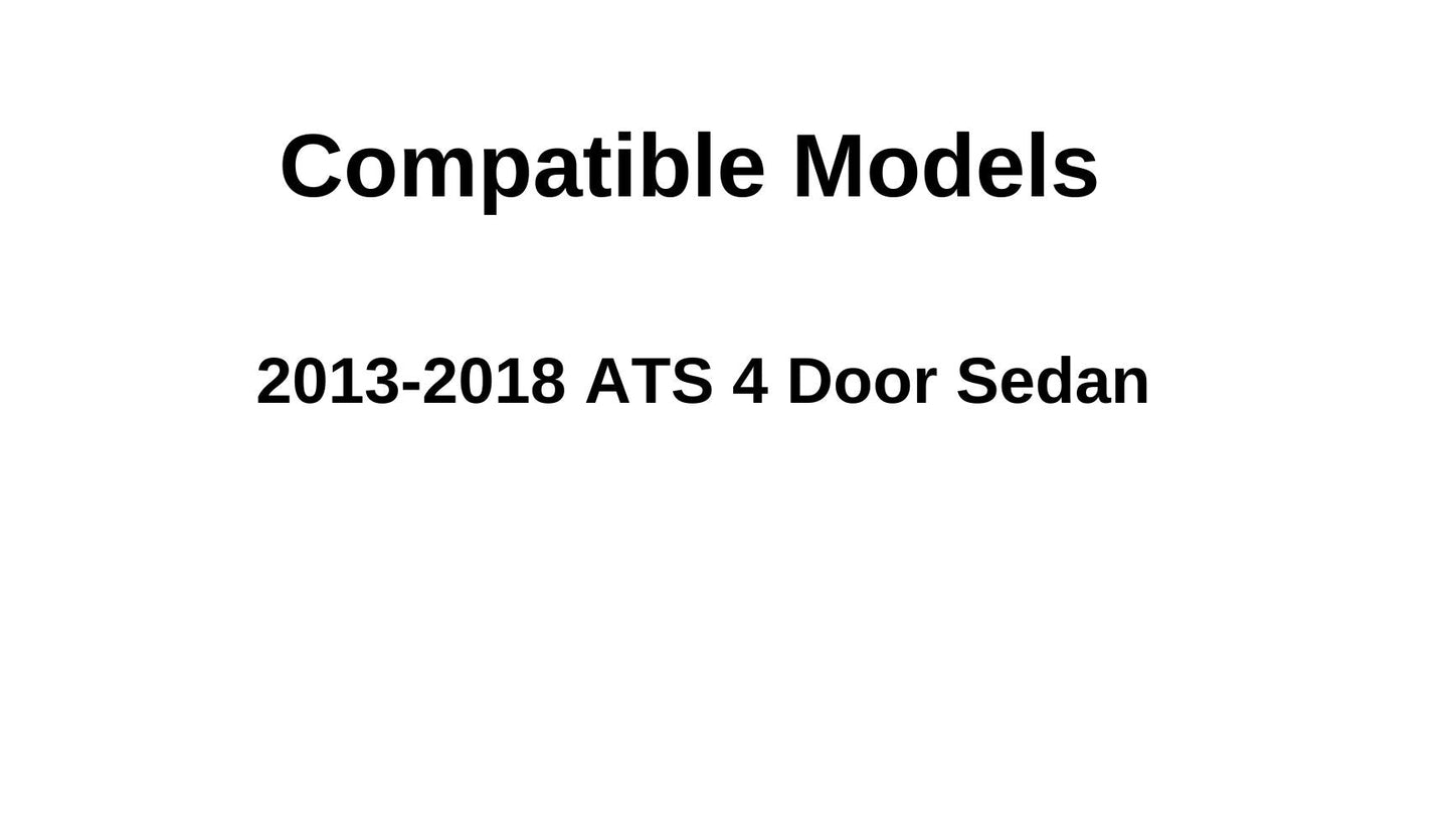 Passenger Right Side Rear Door Glass Compatible with Cadillac ATS 4 Door Sedan 2013-2018 Models
