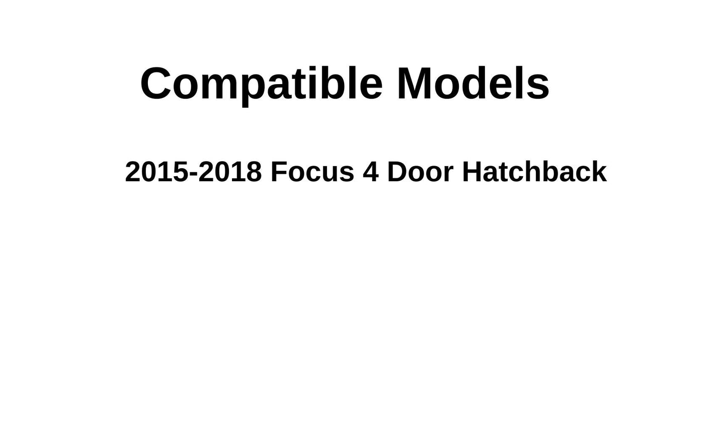 Heated Back Window Back Glass Compatible with Ford Focus 2015-2018 4 Door Hatchback Models