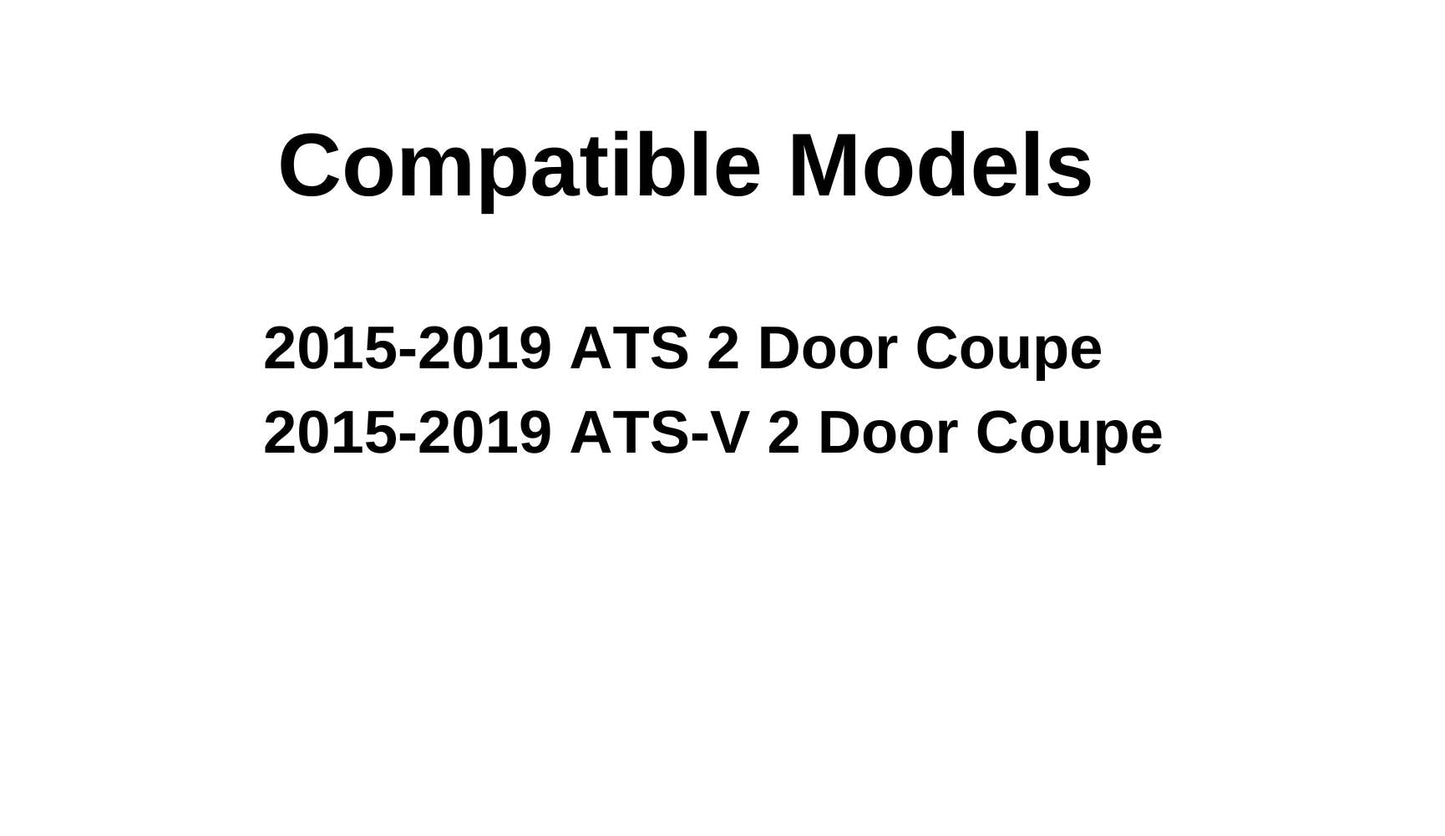Heated Back Window Back Glass Compatible with Cadillac ATS/Cadillac ATS-V 2015-2019 2 Door Coupe Models