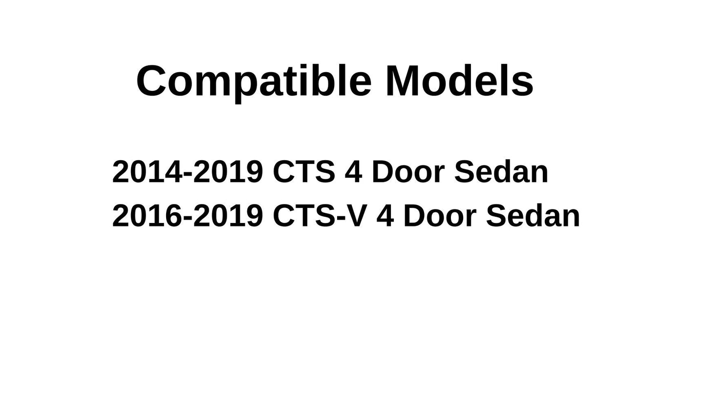Laminated Driver Left Side Rear Door Window Door Glass Compatible with Cadillac CTS / CTS-V 4 Door Sedan 2014-2019 Models