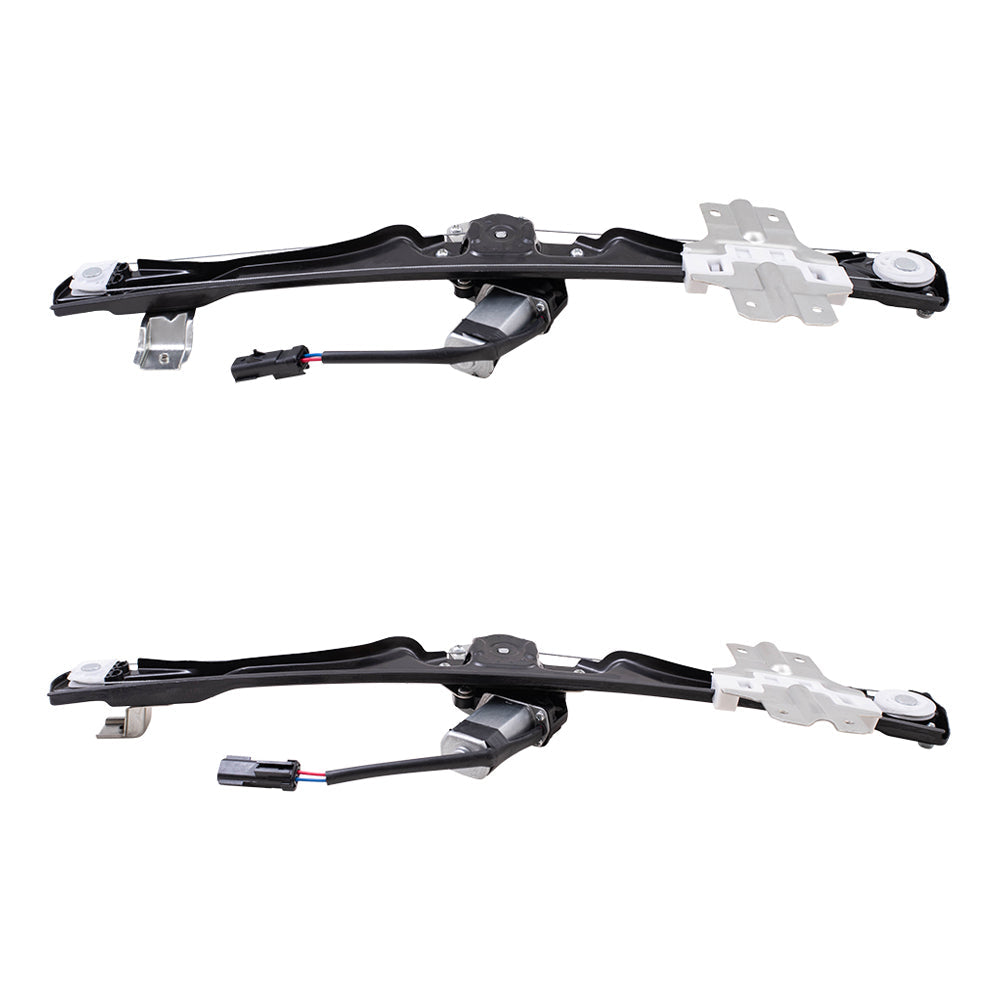 Driver and Passenger Side Power Window Regulator with Motor-2 Pin Connector 4 Piece Set Compatible with 2013-2016 Acadia/ 2017 Acadia Limited/ 2013-2017 Traverse