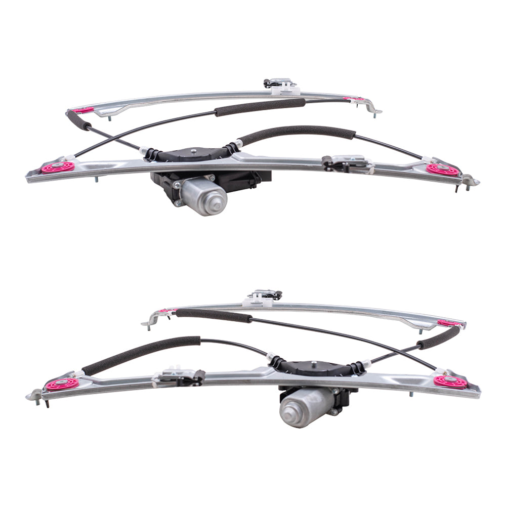 Front Driver and Passenger Side Power Window Regulators with Motor Compatible with 2014-2019 Silverado/Sierra & 2015-2019 Silverado/Sierra 2500/3500