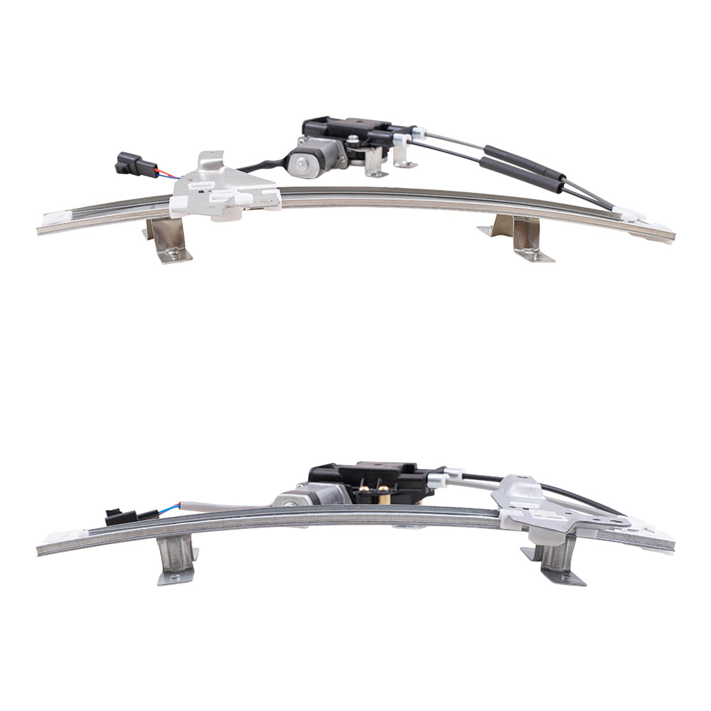Front and Rear Power Window Regulators with Motor 4 Piece Set Compatible with 1997-2003 Grand Prix Sedan