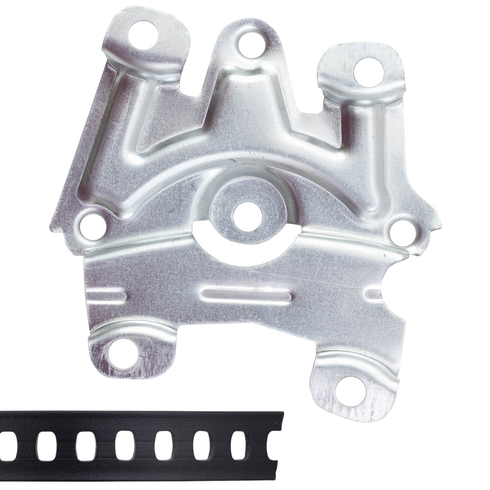 2 Pc Set Power Window Regulator Motor with 54" Black Plastic Repair Tape Compatible with 81-90 Ninety-Eight 20591996 24015712