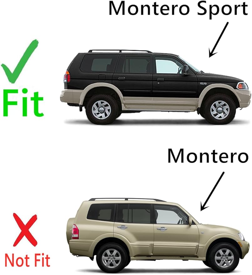 Passenger Right Side Rear Vent Window Vent Glass Compatible with Mitsubishi Montero Sport 1997-2007 Models