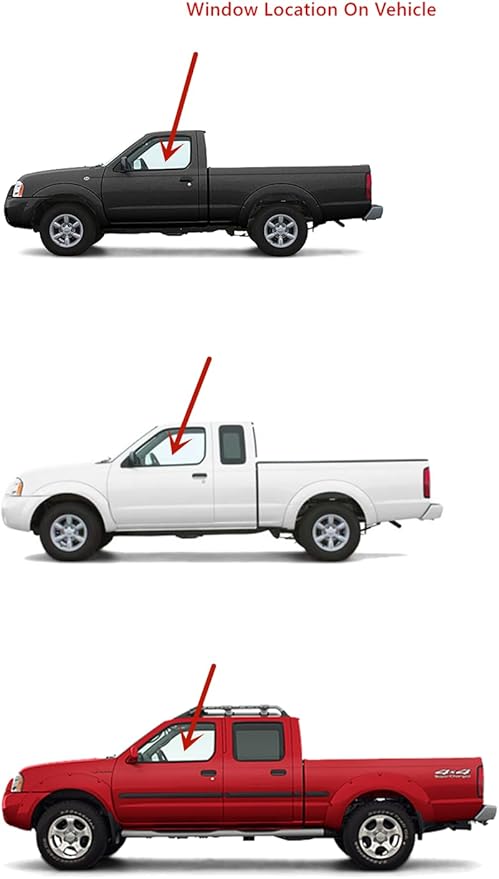 Driver Left Side Front Door Window Door Glass Compatible with Nissan Frontier Pickup/Nissan XTerra 1998-2004 Models