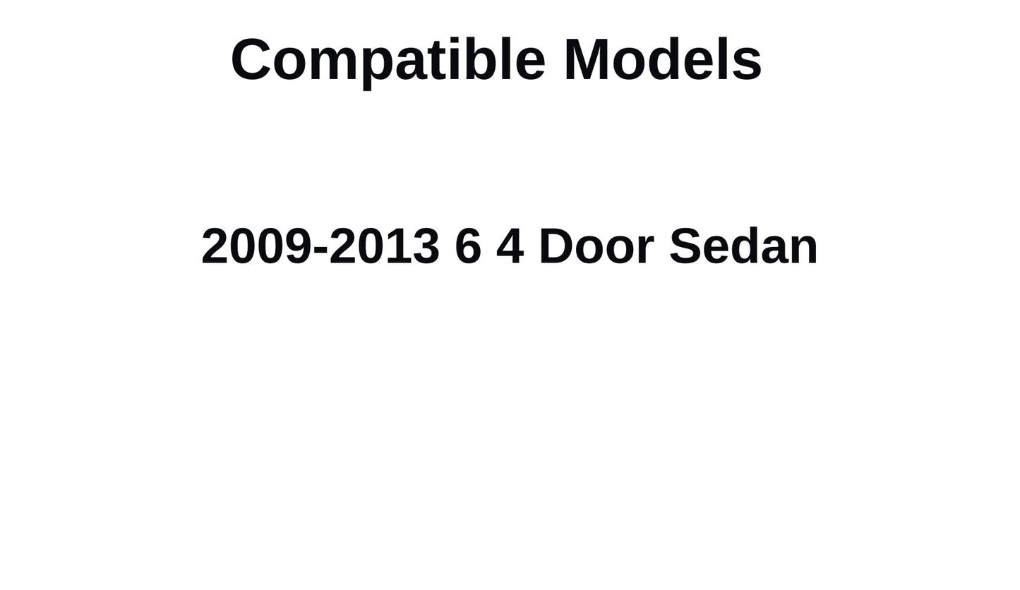 Passenger Right Side Front Door Window Door Glass Compatible with Mazda 6 2009-2013 Models