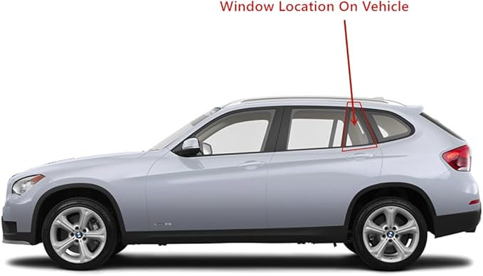 Glass Only Tempered Driver Left Side Rear Vent Window Vent Glass Compatible with BMW X1 2011-2015 Models