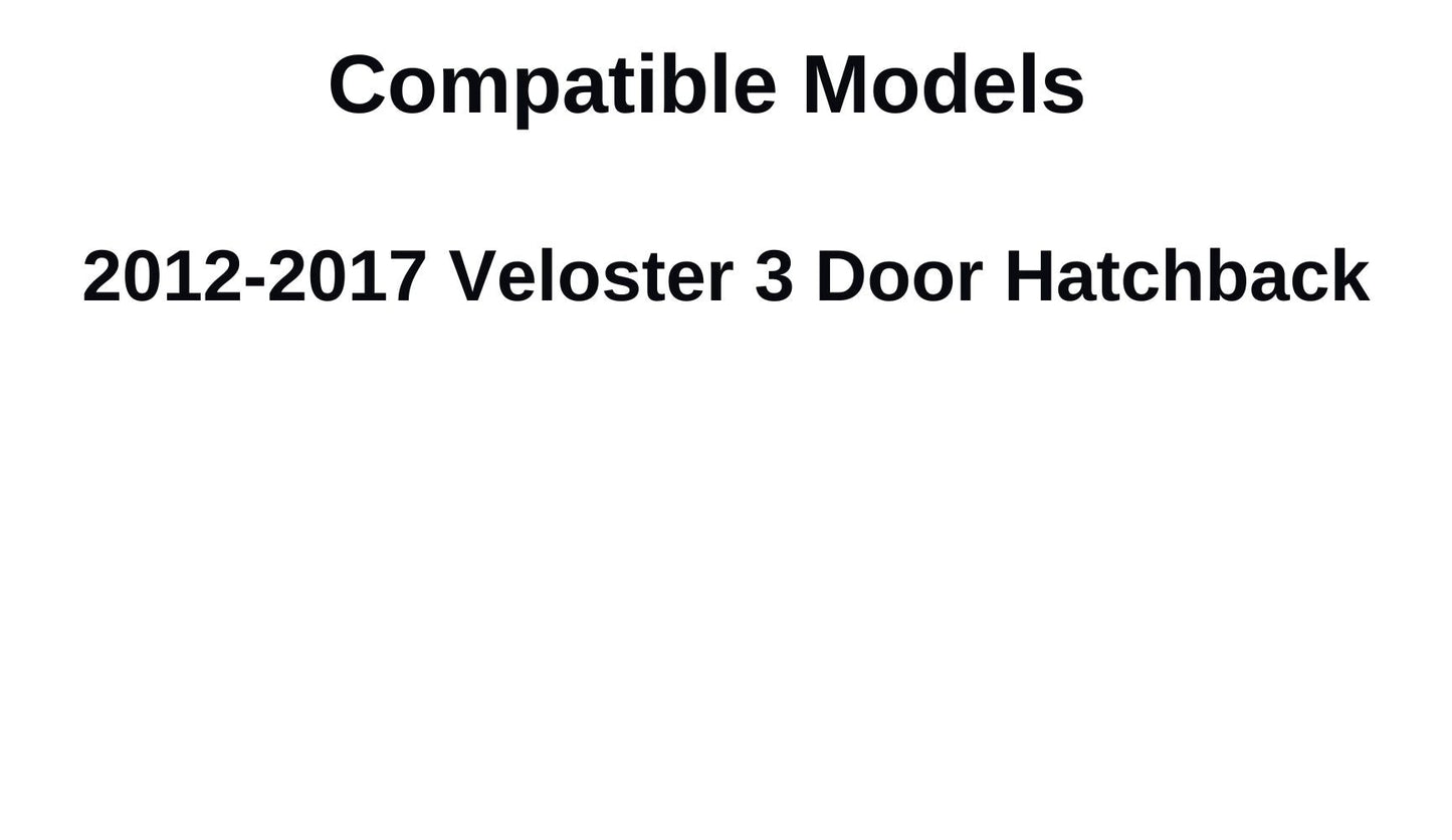 Passenger Right Side Rear Door Window Door Glass Compatible with Hyundai Veloster 2012-2017 Models