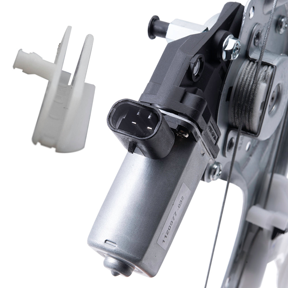 Front Passenger Side Power Window Regulator with Motor and OE Type Glass Guide Plus Glass Run Channel Guide Clip Compatible With 2012-2019 500/500c 2013-2019 500e