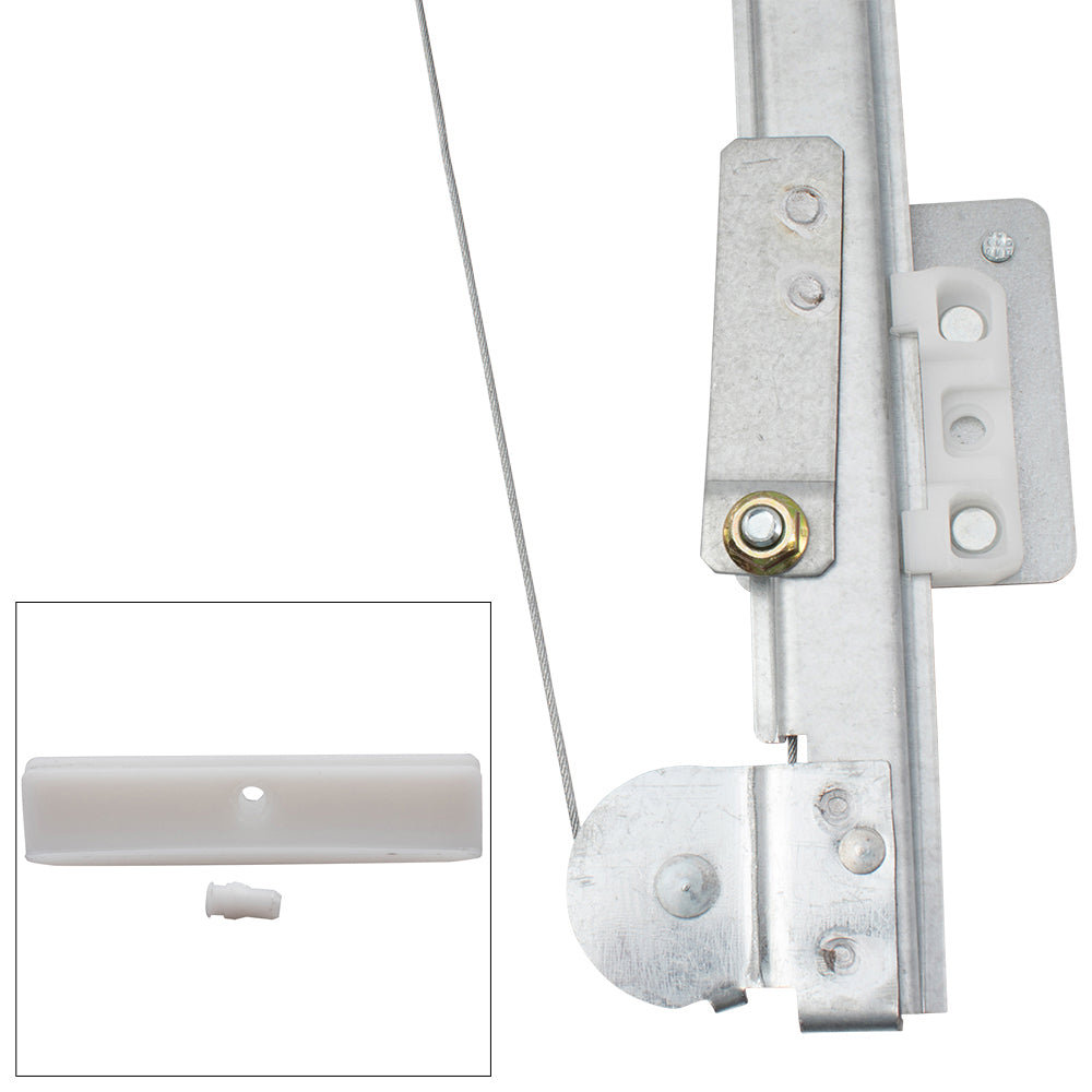 Front Passenger Side Power Window Regulator with Motor and Upgraded Glass Guide Plus Glass Run Channel Guide Clip Compatible With 2012-2019 500/500c 2013-2019 500e