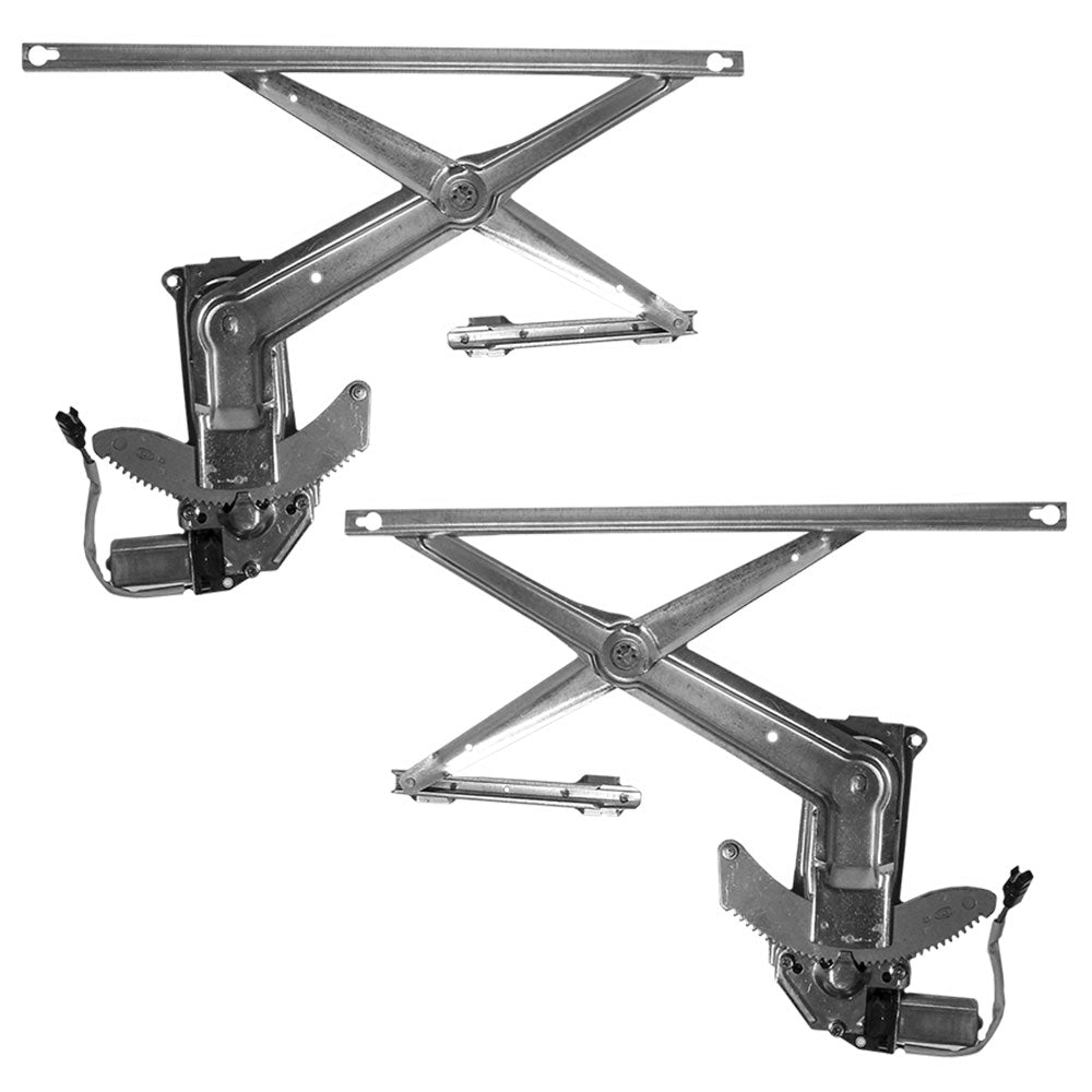 Driver and Passenger Front Power Window Lift Regulators & Motor Assemblies Compatible with 94-02 Pickup Truck 55154925 55154924