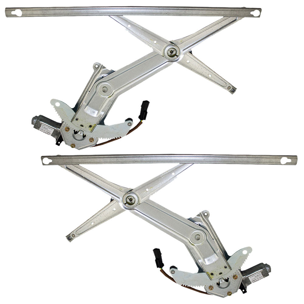 Driver and Passenger Front Power Window Lift Regulators & Motor Assemblies Compatible with 97-04 Dakota 55255619AC 55255618AC