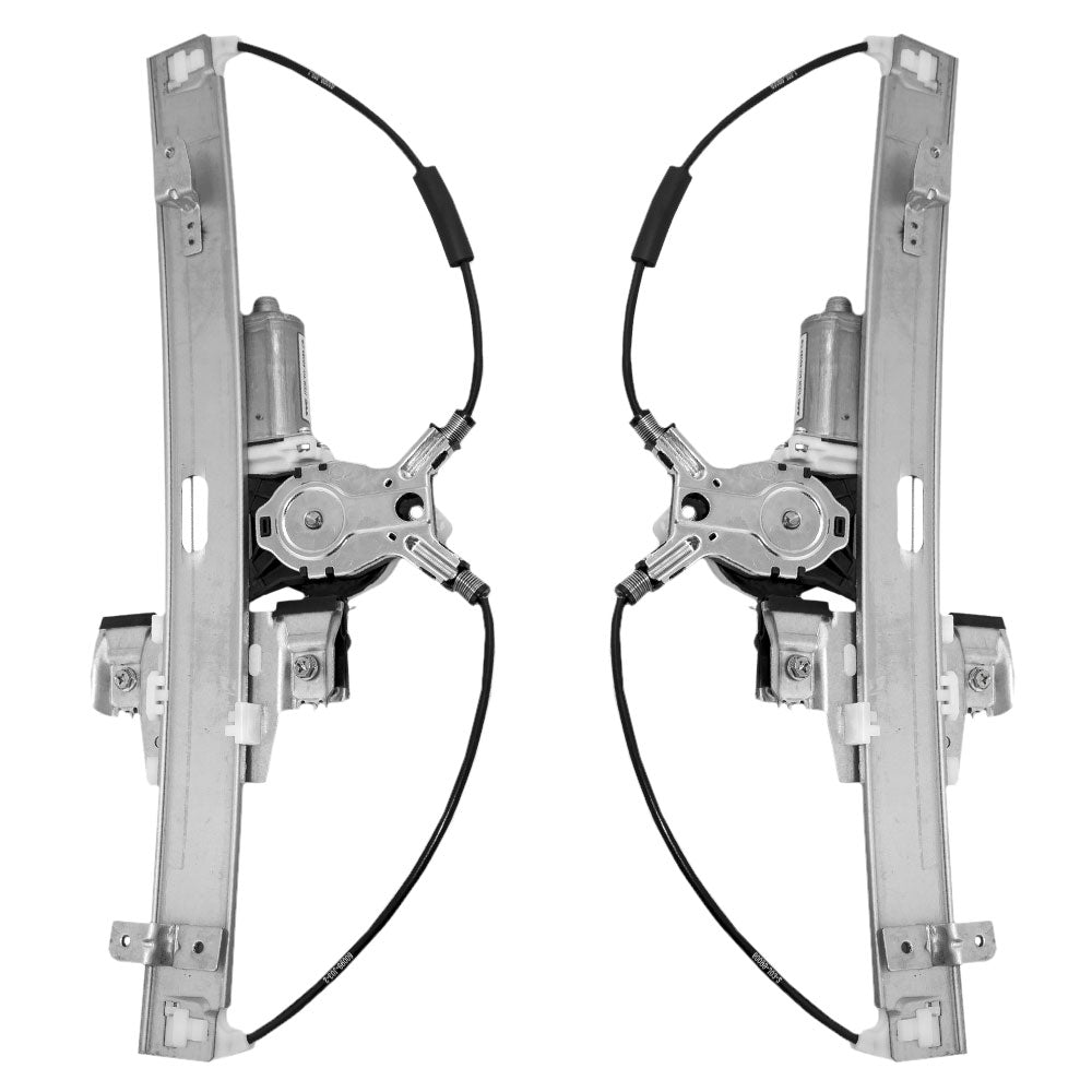 Driver and Passenger Front Power Window Lift Regulators & Motor Assemblies Compatible with 05-10 Dakota 55359567AC 55359566AC