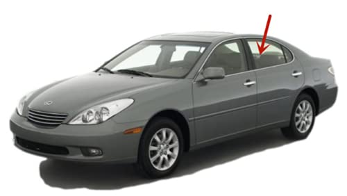 Driver Left Side Rear Door Window Door Glass Compatible with Lexus ES300 2002-2003 Models / ES330 2004-2006 Models