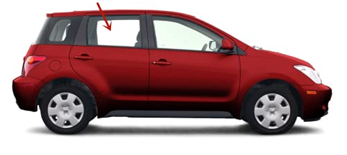 Passenger Right Side Rear Door Window Door Glass Compatible with Scion XA 4 Door Hatchback 2004-2007
