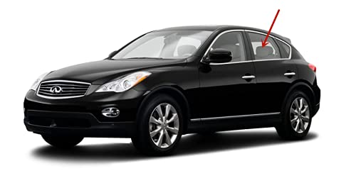 Driver Left Side Rear Door Window Door Glass Compatible with Infiniti EX35 / EX37 / QX50 2008-2015 Models