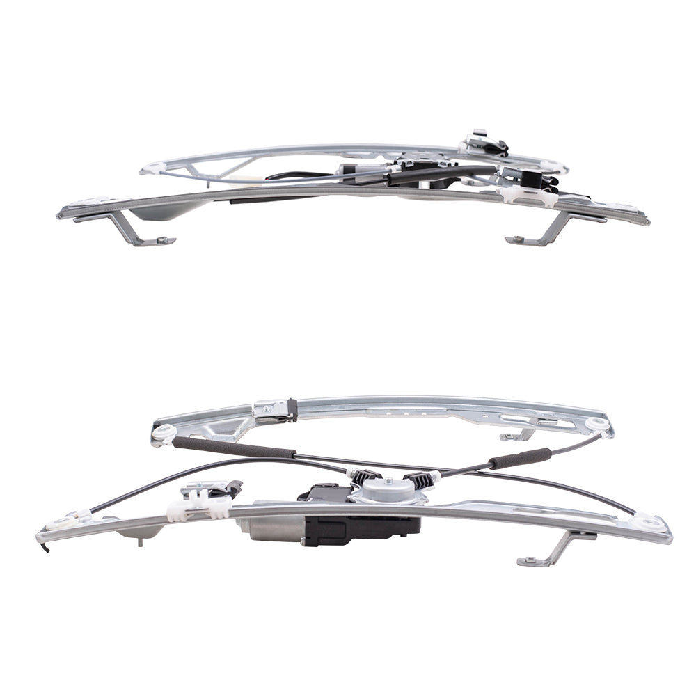 Part Driver & Passenger Side Power Window Regulators w/Motor 4 Piece Set Compatible with 2011-2014 Ford F-150 Crew Cab ONLY