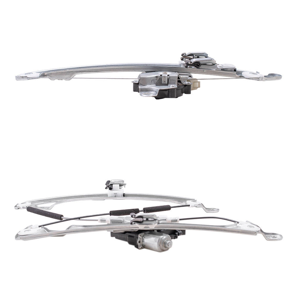 Driver Side Front and Rear Power Window Regulators with Motor-6 Pin Connector and One-Touch Open/Close Compatible with 2013-2019 Escape
