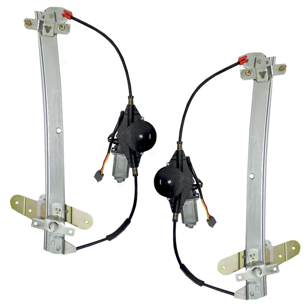 Driver and Passenger Front Power Window Lift Regulators & Motor Assemblies Compatible with 1992-2011 Crown Victoria Grand Marquis
