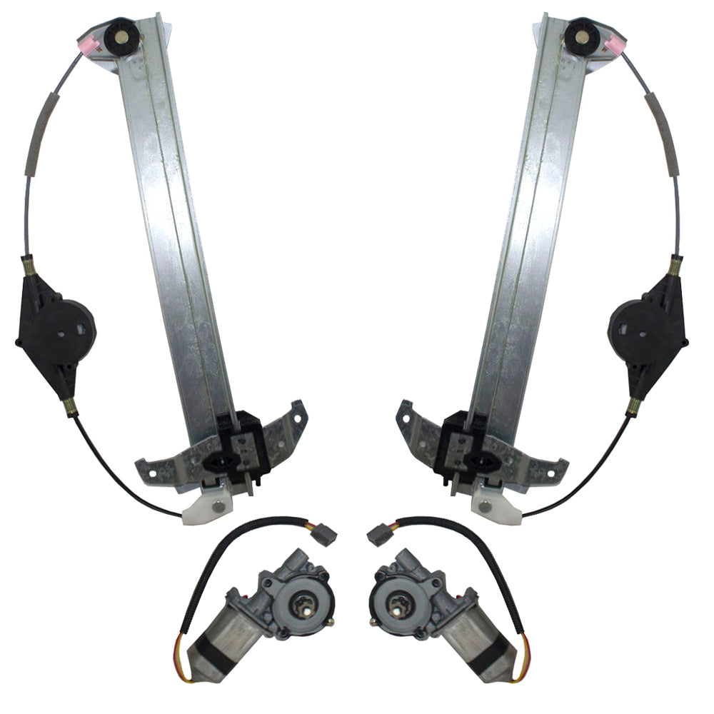 Driver and Passenger Front Power Window Regulators & Motor Assemblies Compatible with 1994-1997 Town Car