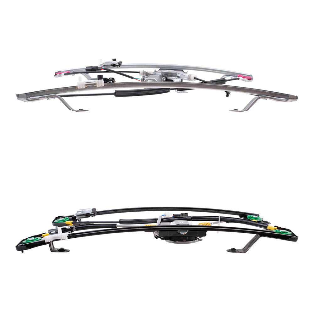 Front and Rear Passenger Right Power Window Regulators with Motor Compatible with 2004-2008 Ford F-150
