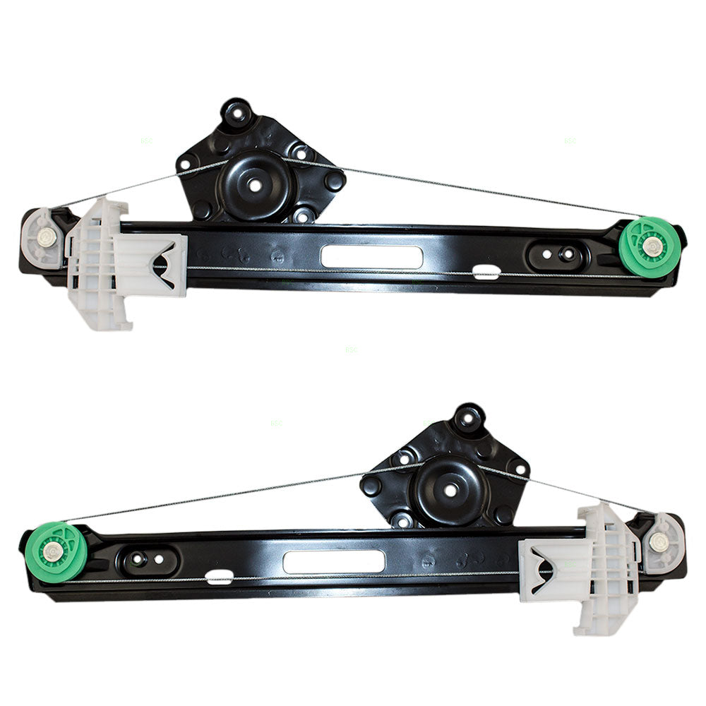 Driver and Passenger Rear Power Window Lift Regulators Compatible with 2000-2007 Focus 6S4Z 5427001 A 6S4Z 5427000 A