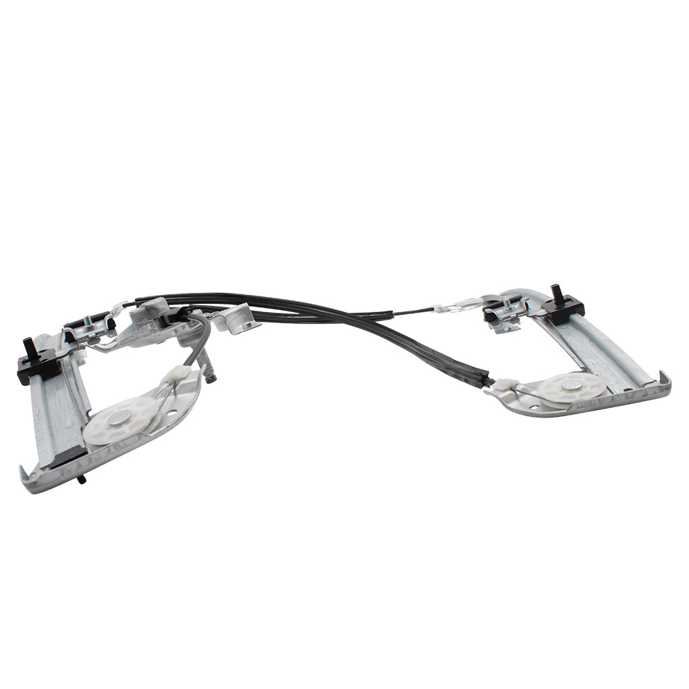 Pair Set Front Manual Window Lift Regulators Compatible with 04-08 F-150 Super Cab Extended Cab Pickup Truck 6L3Z1823201AA 6L3Z1823200AA