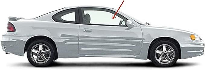 Passenger Right Side Door Window Door Glass Compatible with Oldsmobile Alero/Pontiac Grand Am 2 Door Coupe 1999-2005 Vehicle Models