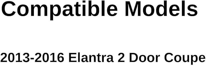 Passenger Right Side Door Window Door Glass Compatible with Hyundai Elantra 2 Door Coupe 2013-2016 Models