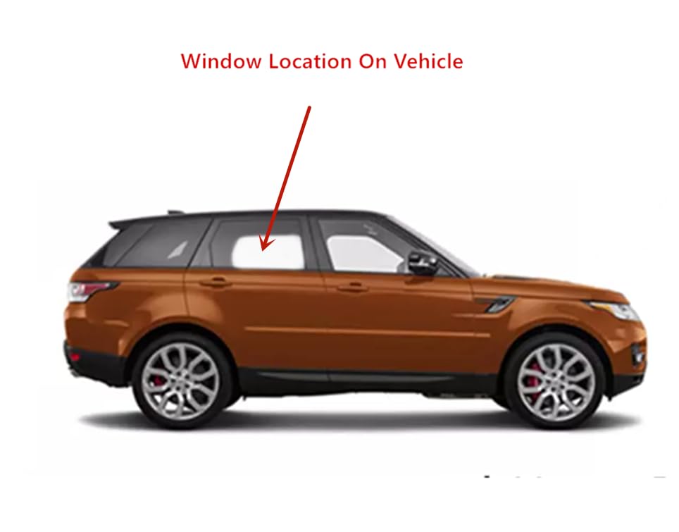 Tempered Passenger Right Side Rear Door Window Glass Compatible with Range Rover Sport 2014-2022 Models